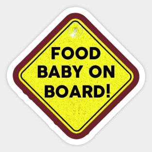 Food Baby On Board Sticker